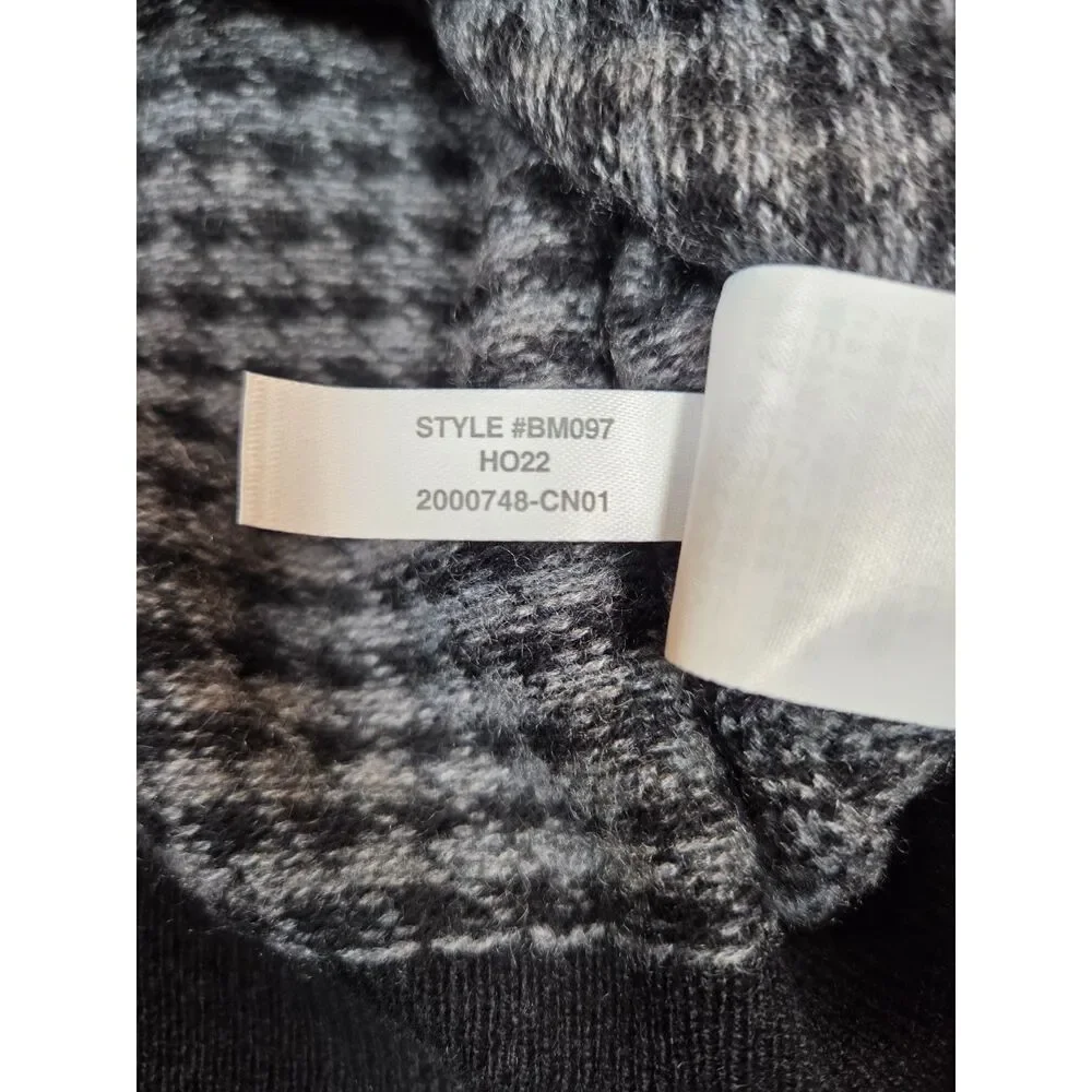 NWT J.Crew Cashmere Houndstooth Sweater Vest Men’s L Black Gray Preppy